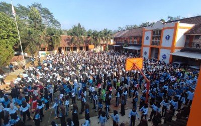 Puskesmas 1 Kec. Punggelan bersama SMK Negeri 1 Punggelan Gelar Gerakan Aksi Bergizi Serentak (GABS): Membangun Kesadaran Pola Hidup Sehat