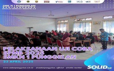 SMK Negeri 1 Punggelan Gelar Uji Coba SPMB Tahun 2025